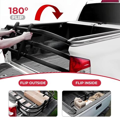 Truck Bed Extender, Aluminum 59"-69" Retractable Tailgate Extender, Fits for Chevy Silverado, for GMC Sierra, for Ford F-Series, for Dodge Ram, for Tundra, for Nissan Titan, Drill Required in Saudi Arabia