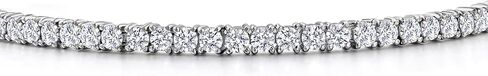 GEM Stone King 2.00 CTTW White Lab Grown Diamond Tennis Bracelet for Women | 925 الفضة الاسترليني | جولة 2.5mm | اللون E-F | VVS-VS Clarity | سوار بولو قابل للتعديل | يناسب معصم ما يصل إلى 9 بوصات in Kuwait