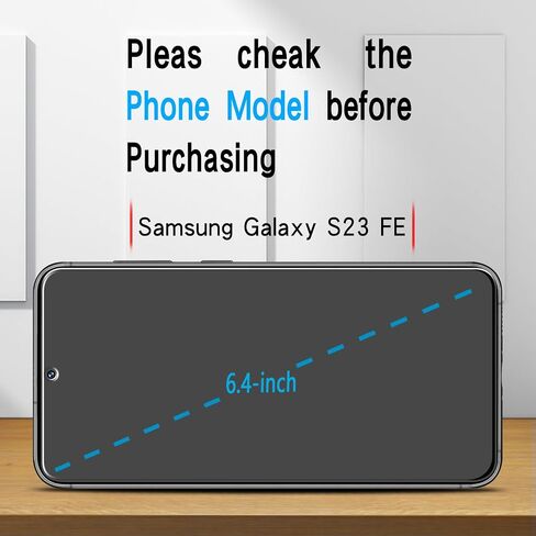 Slanku [3 Pack] Screen Protector for Samsung Galaxy S23 Plus 5G Tempered Glass, Support Fingerprint Reader, Easy installation, Bubble Free, Anti Scratch, HD Clear, Case Friendly in Saudi Arabia