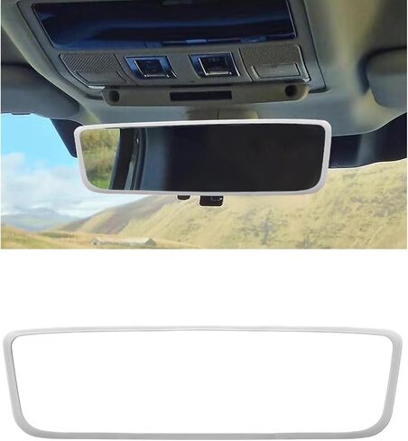 Rear View Mirror Protector Frame, Silicone Car RearView Mirror Cover Compatible with Model 3 and Y, Auto Interior Decoration Gifts, Car Accessories (Purple) in Saudi Arabia