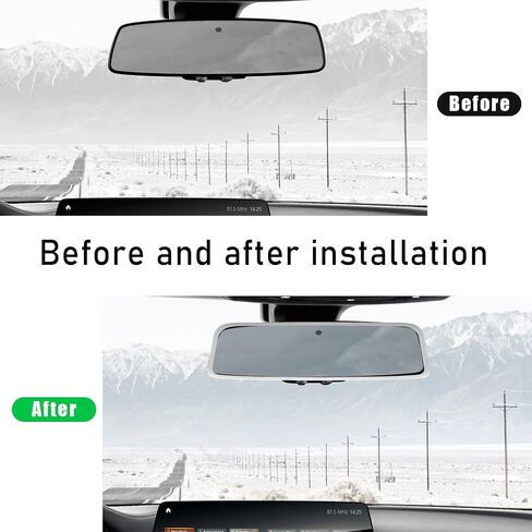 Rear View Mirror Protector Frame, Silicone Car RearView Mirror Cover Compatible with Model 3 and Y, Auto Interior Decoration Gifts, Car Accessories (Purple) in Saudi Arabia