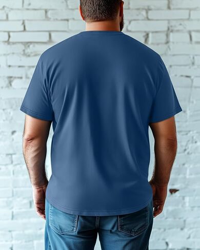 Ficerd 3 Pack Men's V Neck T Shirts Short Shirts بالإضافة إلى حجم تي شيرت القطن الأساسي القطني الأساسي مع جيب in Saudi Arabia