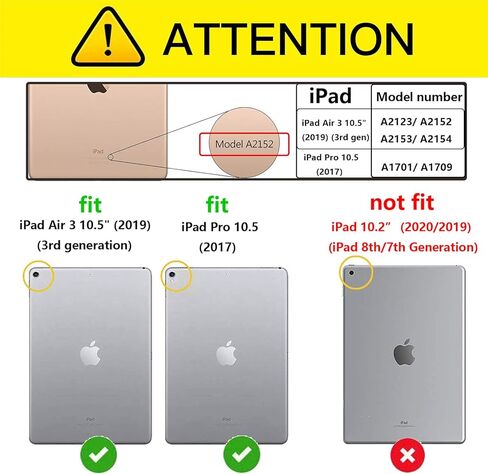 حافظة لجهاز iPad Air 3 (الجيل الثالث) 10.5 بوصة 2019 وiPad Pro 10.5 بوصة 2017، لوحة زيتية ذكية من جلد البولي يوريثان مع حامل ثلاثي الطي وغطاء مغناطيسي مقاوم للصدمات مع خاصية النوم/الاستيقاظ التلقائي، ليلة مرصعة بالنجوم الزرقاء in Kuwait