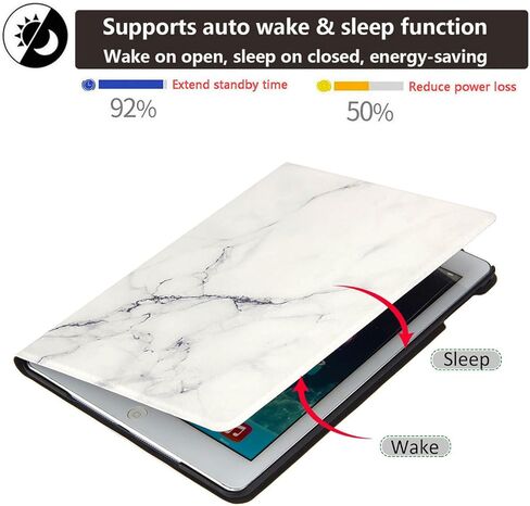 حافظة لجهاز iPad Air 3 (الجيل الثالث) 10.5 بوصة 2019 وiPad Pro 10.5 بوصة 2017، لوحة زيتية ذكية من جلد البولي يوريثان مع حامل ثلاثي الطي وغطاء مغناطيسي مقاوم للصدمات مع خاصية النوم/الاستيقاظ التلقائي، ليلة مرصعة بالنجوم الزرقاء in Kuwait