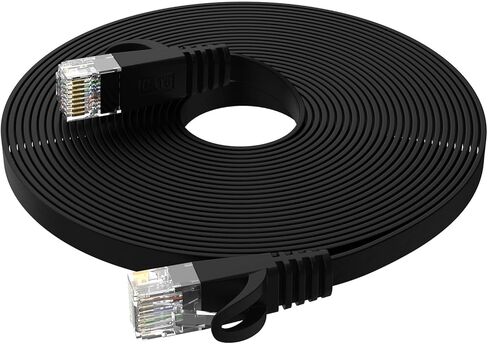 Cat6 Ethernet Cable 15ft,Heavy Duty High Speed 26AWG, 2000Mhz with Gold Plated RJ45 Connector, Weatherproof S/FTP UV Resistant for Router, Modem, PC, Gaming, PS5, Xbox-White in Saudi Arabia