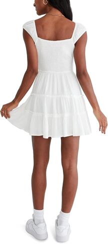 AEROPOSTALE Women's Smocked Waist Short Sleeve Mini Dress in Saudi Arabia