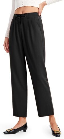 AFITNE Womens Linen Wide Leg Pants High Waist Casual Loose Palazzo Pants with Pockets Flowy Lounge Work Pants 28" in Saudi Arabia