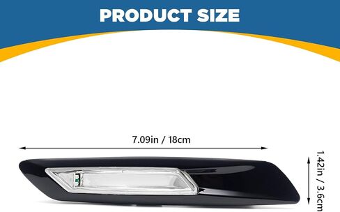 Topus Car Fender Side Side Marker Turn Signal Light Light for BMW 528i 535i 550i 2011 2012 2013 Black Housing Clear Lens 63137154169 63137154170 (مجموعة من 2 ، اليسار واليمين) in Kuwait