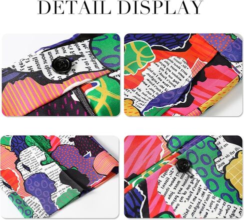 Boyland Men’s 2 Pieces Suit Floral Print Notch Lapel Tuxedo Suit Set One Button Tux Jacket Pants for Party Wedding Prom in Kuwait