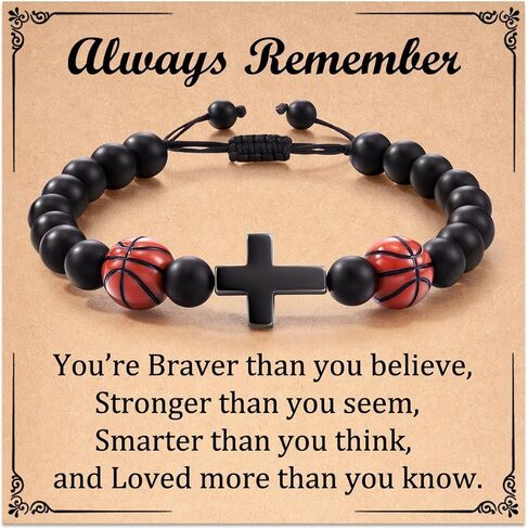 Fuqimanman2020 Baseball Bracelet Basketball Bracelet Adjustable Braided Baseball Basketball Bracelet Charm Gifts For Sports Lover in Saudi Arabia
