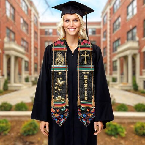التخرج المكسيكي SASH 2025 ، سرق التخرج المكسيكي ، Stoles المكسيك ، فئة 2025 SASH in Kuwait