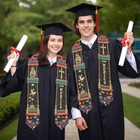 التخرج المكسيكي SASH 2025 ، سرق التخرج المكسيكي ، Stoles المكسيك ، فئة 2025 SASH in Kuwait