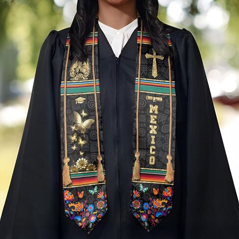 التخرج المكسيكي SASH 2025 ، سرق التخرج المكسيكي ، Stoles المكسيك ، فئة 2025 SASH in Kuwait