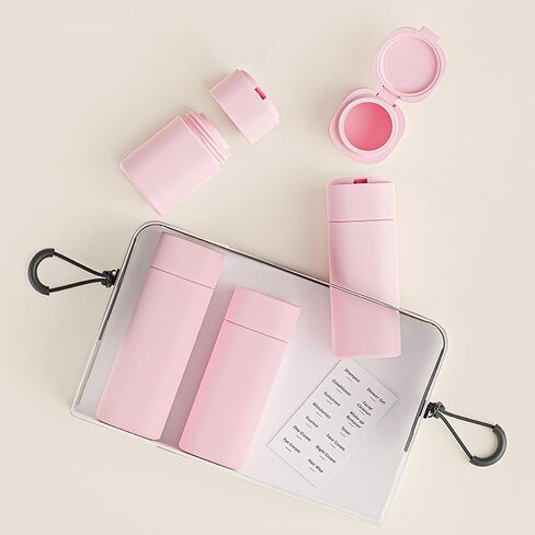 Travel Bottles Set - TSA Approved Leak Proof Squeezable Containers for Toiletries, Conditioner, Shampoo, Lotion & Body Wash Accessories (white) in Saudi Arabia