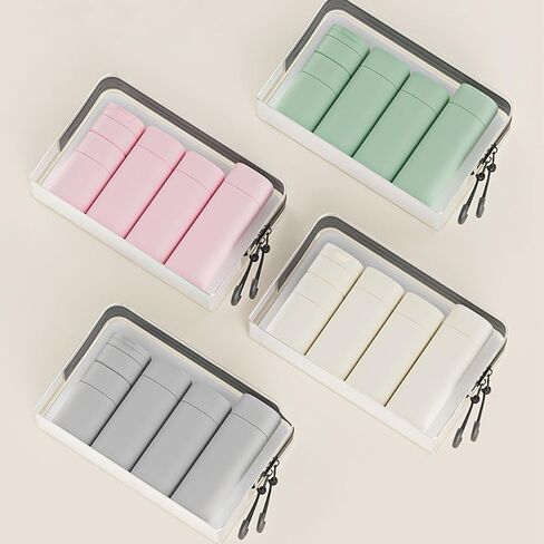 Travel Bottles Set - TSA Approved Leak Proof Squeezable Containers for Toiletries, Conditioner, Shampoo, Lotion & Body Wash Accessories (white) in Saudi Arabia