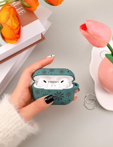 حافظة منقوشة بلونين لعيد الميلاد لجهاز AirPods Pro حافظة الجيل الثاني الأول، غطاء حماية كامل من السيليكون الناعم للعطلات اللطيفة من TOYOUTHS لهاتف Apple Airpods Pro 2/Pro Case للنساء والرجال in Kuwait