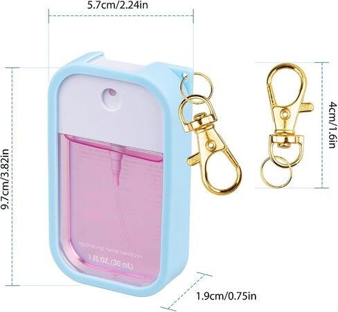 VANEST Silicone Case Compatible with Touchland Hand Sanitizer Spray, Protective Case with Keychain for Power Mist and Glow Mist 1 fl oz, Hand Sanitizer Spray Accessory (Pink, 1 Pack) in Saudi Arabia