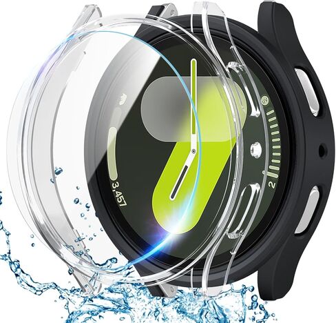 Screen Protector Compatible with Samsung Galaxy Watch 7 40mm, 【5+5 Pack】 HD Tempered Glass Protective Film and Hard PC Bumper Case for Samsung Galaxy Watch 7, Face Cover for Samsung Watch 7 40mm in Kuwait