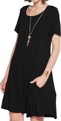 JollieLovin Plus Size Summer T-Shirt Casual Dresses for Curvy Women Flowy Swing in Kuwait