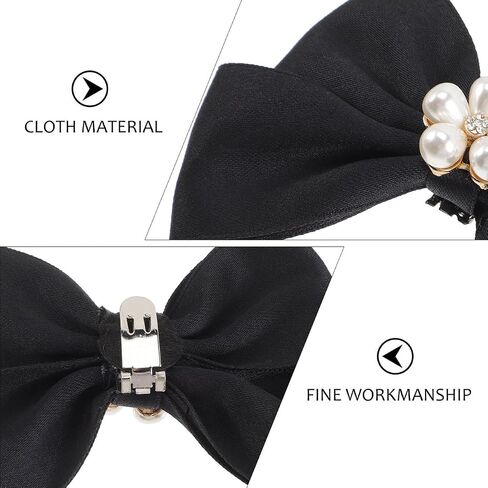 Bow Shoe Clips 1 Pair Removable Buckle Elegant Pearl Charms Decoration DIY for Women Girls Bridal Wedding in Saudi Arabia