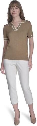 Tommy Hilfiger Womens Short Sleeve Johnny Collar Polo Sweater in Saudi Arabia