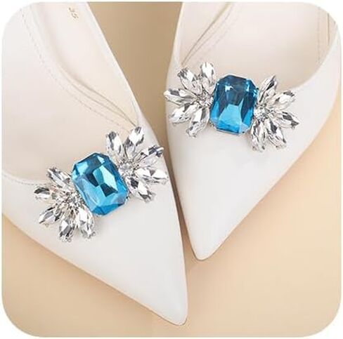 JWICOS 1 Pair Rhinestone Shoe Clips Crystal Shoe Clips Bridal Shoe Buckles Shoe Decoration Shoe Charms Accessories for Wedding Party Women in Saudi Arabia