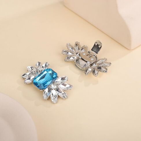 JWICOS 1 Pair Rhinestone Shoe Clips Crystal Shoe Clips Bridal Shoe Buckles Shoe Decoration Shoe Charms Accessories for Wedding Party Women in Saudi Arabia