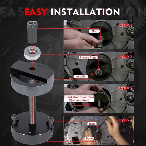 303-770 Crankshaft Rear Main Seal & Wear Sleeve Ring Installer Tool Compatible with 2004-2010 Ford E-Series F-Super Duty 4.5L 6.0L 6.4L，Replace ZTSE4515C ZTSE4515 in Saudi Arabia