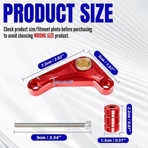 Canitu Shift Shaft Brace ، أنود CNC Billet Aluminium Supter Support Cover Cover Carrier مع شريحة دعم 2 براغي لـ Honda Grom 2014-2021 للقرد 125 2018-2021 (أسود) in Saudi Arabia