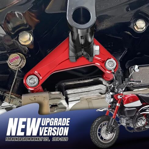 Canitu Shift Shaft Brace ، أنود CNC Billet Aluminium Supter Support Cover Cover Carrier مع شريحة دعم 2 براغي لـ Honda Grom 2014-2021 للقرد 125 2018-2021 (أسود) in Saudi Arabia