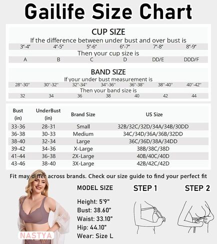 Gailife Scalloped Lift Bras for Women Soft Push Up Wireless Bra Supportive V Neck No Underwire Seamless Tshirt Bralettes in Kuwait