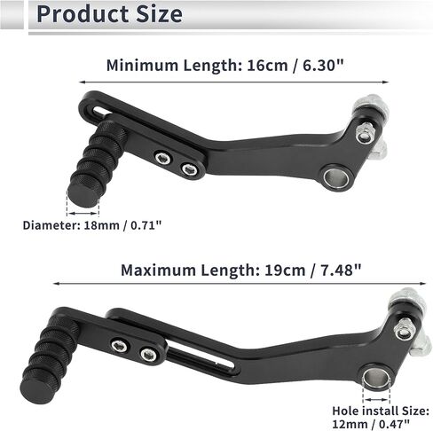 Motorcycle Gear Shifter Lever for Kawasaki NINJA 400 2018-2023 Pedal Shift Lever Arm Black in Saudi Arabia
