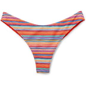 Woman's Brazilian Swimsuit Bottoms Colorful Stripes