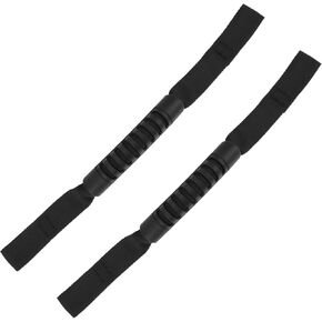 2 Pcs Headrest Grab Handles for Jeep Wrangler JL JLU JK JKU TJ LJ YJ 1995-2017 Car Rear Seat Back Headrest Grab Handle Oxford Cloth ABS Black