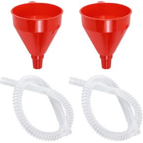 2pcs قمع زيت الفم العريض مع خرطوم طويل ، مسارات لاستخدام السيارات ، قمع ملء الوقود البلاستيكي المرن ، قمع السيارات متعددة الأغراض لمحرك غاز غاز مياه سائل سائل