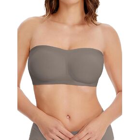 HBselect Smoothing Strapless Bras for Women Non-Slip Padded Bandeau Bra, Wireless Tube Top Bra Seamless for Large Bust