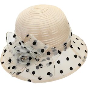 Lady Church Derby Dress Cloche Hat Fascinator Floral Tea Party Wedding Bucket Hat