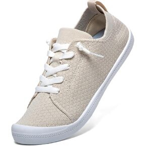 Women’s Low top Slip On Arch Support Loafer, Soft Comfort Casual Barefoot Walking Shoes,Breathable Stretchy Mesh Lightweight Non-Slip Fashion Sneakers