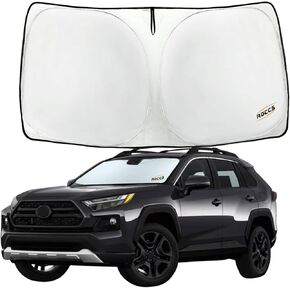 Windshield Sun Shade fit for Toyota RAV4 2019 2020 2021 2022 2023 2024 2025,Foldable Front Window Sunshade Sun Visor Protector Blocks UV Rays Keep Your Car Cooler