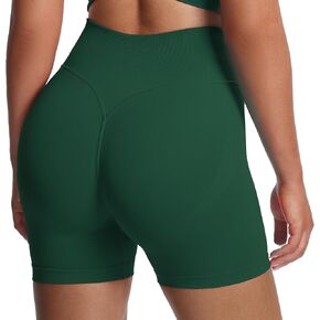 Aoxjox Workout Kinetic Seamless Shorts for Women Tummy Control High Waisted Hidden Scrunch Athletic Running Yoga Short 6“