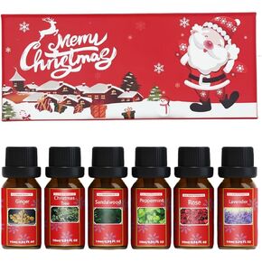 Christmas Essential Oils Set,Holiday Essential Oils for Oil Solubility Scent Diffuser,Christmas Candle/Soap Making Supplies