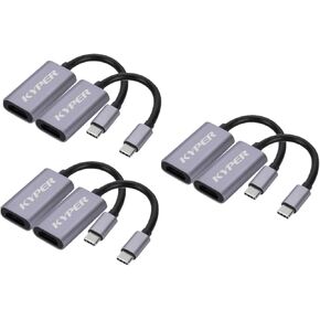 Kyper USKyper-484K حزمة واحدة من كابل USB C إلى HDMI 4K، محول من النوع C إلى HDMI [Thunderbolt 3/4] لأجهزة الكمبيوتر المحمول MacBook Pro/Air، iPhone15 Pro max، Dell XPS، HP Pixelbook، Thinkpad، Surface، Ipad Pro in Kuwait