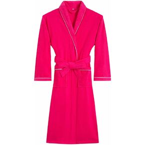 Women's Spa Robe Warm Terry Cloth Robes Ladies Cotton Fleece Kimino Bathrobe Plus Size