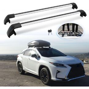 Lockable Roof Racks Fit for Lexus RX 2016-2022, NOT FIT Panoramic Sunroof Models, Anti-Theft Cross Bars Cross Rails for Kayak Snowboard Accessories
