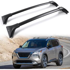 ‎AUXPACBO Real Lockable 220 LBS Cross Bar Fit for Nissan Rogue 2021 2022 2023 2024 2025 SV SL Platinum with Roof Rail Roof Rack Crossbars Rooftop Luggage Cargo Carrier for Canoe Kayak Bike