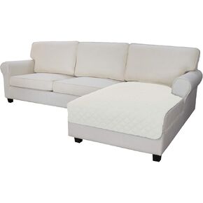 Easy-Going Sofa Slipcover L Shape Sectional Couch Cover 42 x 68 inches Rectangular Chaise Lounge Cover Reversible Sofa Cover Furniture Protector for Pets Kids Children Dog Cat (Ivory/Ivory)