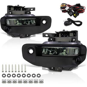 VPIMOZO LED Fog light Compatible with 2019-2022 2019 2020 2021 2022 Dodge Ram 1500 Bumper Driving Fog Lamps Accessories with Smoke Lens+Wire Harness fog lights assembly OEM Number 68273292AA