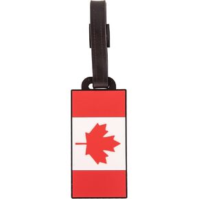 Desert Cactus Country of Canada Flag Luggage Tag Bag (PVC Luggage Tag - Design A)