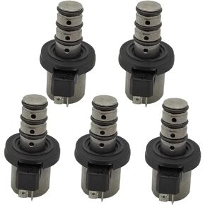 Amrxuts 5pcs F4A41 F4A42 F4A51 V4A51 Transmission Shift Solenoid Kit Set for Mitsubishi for Hyundai for Kia for Proton for Chrysler MD758981, 46313-39051, 4631339051
