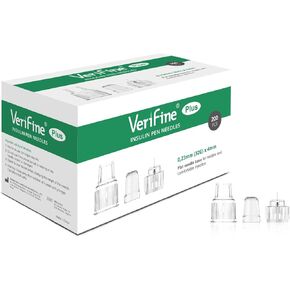 إبر القلم 32G 4MM فائقة الإبر السكري لحقن الأنسولين ، متوافقة مع معظم أقلام مرض السكري ، 200 تهم 4 مم × 32G (5/32 ")